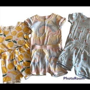 Lot of 3 pair Old Navy pajamas 3T